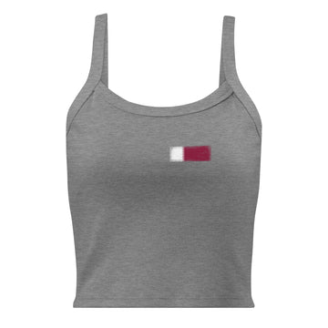 Qatar Flag Rib Tank | Front | Women | Micro-Rib Cotton
