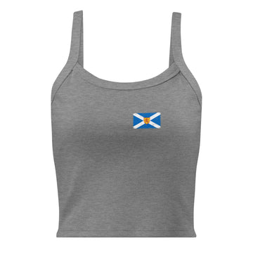 Scotland Flag Rib Tank | Front | Women | Micro-Rib Cotton