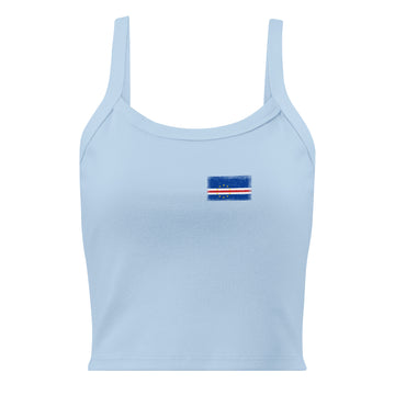 Cape Verde Flag Rib Tank | Front | Women | Micro-Rib Cotton