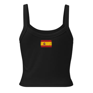 Spain Flag Rib Tank | Back Print | Women | Micro-Rib Cotton
