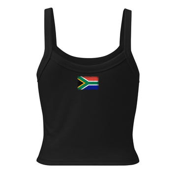 South Africa Flag Rib Tank | Back Print | Women | Micro-Rib Cotton