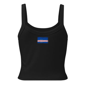 Cape Verde Flag Rib Tank | Back Print | Women | Micro-Rib Cotton