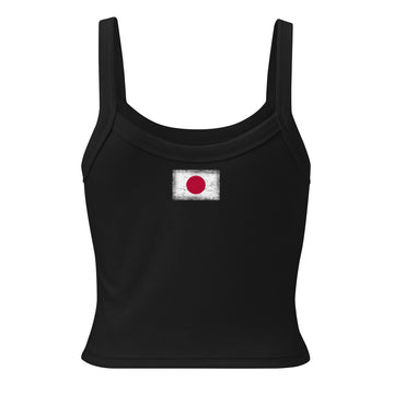 Japan Flag Rib Tank | Back Print | Women | Micro-Rib Cotton
