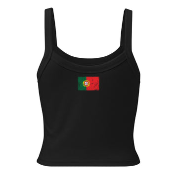 Portugal Flag Rib Tank | Back Print | Women | Micro-Rib Cotton