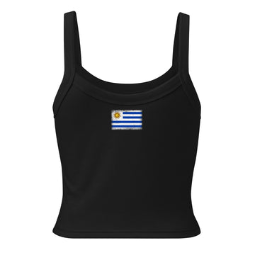 Uruguay Flag Rib Tank | Back Print | Women | Micro-Rib Cotton