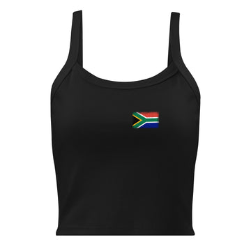 South Africa Flag Rib Tank | Front | Women | Micro-Rib Cotton