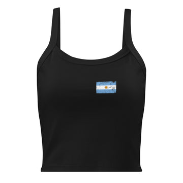 Argentina Flag Rib Tank | Front | Women | Micro-Rib Cotton