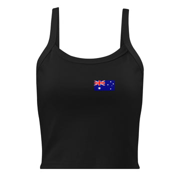Australia Flag Rib Tank | Front | Women | Micro-Rib Cotton