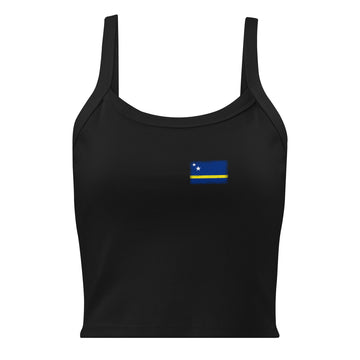 Curaçao Flag Rib Tank | Front | Women | Micro-Rib Cotton
