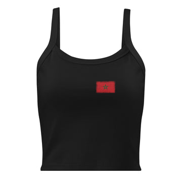 Morocco Flag Rib Tank | Front | Women | Micro-Rib Cotton