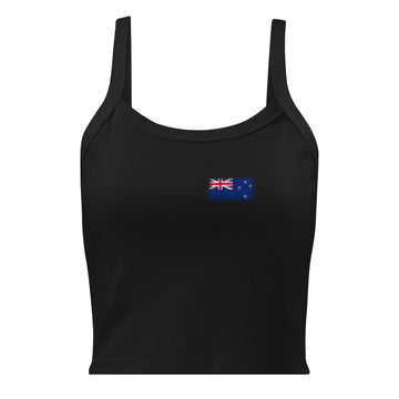 New Zealand Flag Rib Tank | Front | Women | Micro-Rib Cotton
