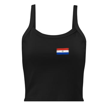 Paraguay Flag Rib Tank | Front | Women | Micro-Rib Cotton