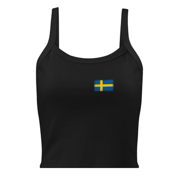 Sweden Flag Rib Tank | Front | Women | Micro-Rib Cotton