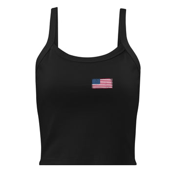 USA Flag Rib Tank | Front | Women | Micro-Rib Cotton