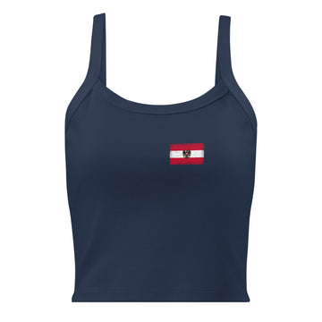 Austria Flag Rib Tank | Front | Women | Micro-Rib Cotton