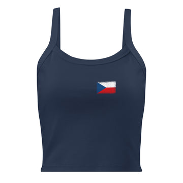 Czechia Flag Rib Tank | Front | Women | Micro-Rib Cotton