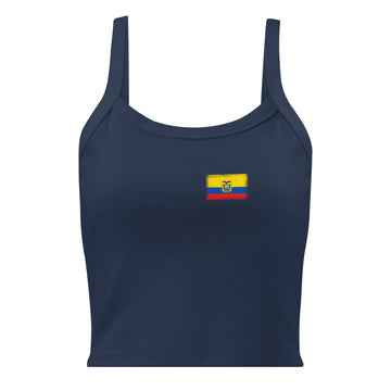 Ecuador Flag Rib Tank | Front | Women | Micro-Rib Cotton