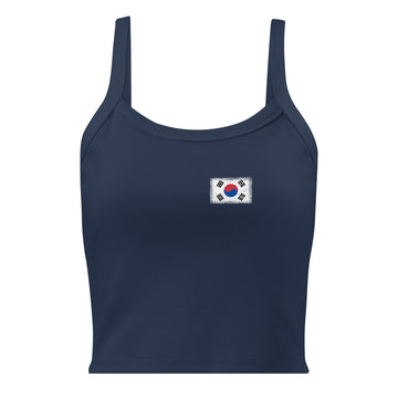 South Korea Flag Rib Tank | Front | Women | Micro-Rib Cotton