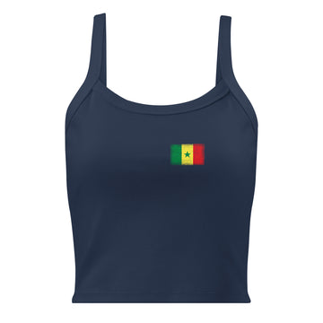 Senegal Flag Rib Tank | Front | Women | Micro-Rib Cotton