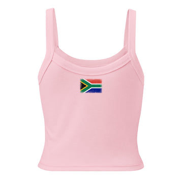 South Africa Flag Rib Tank | Back Print | Women | Micro-Rib Cotton