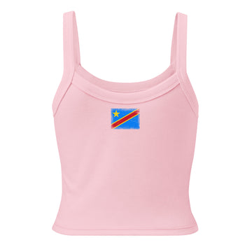 Congo Flag Rib Tank | Back Print | Women | Micro-Rib Cotton
