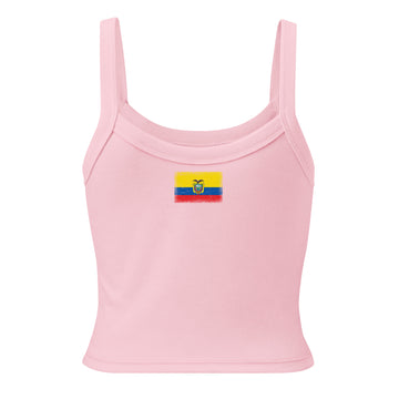 Ecuador Flag Rib Tank | Back Print | Women | Micro-Rib Cotton