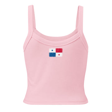 Panama Flag Rib Tank | Back Print | Women | Micro-Rib Cotton