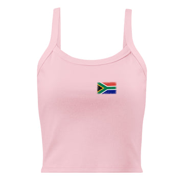 South Africa Flag Rib Tank | Front | Women | Micro-Rib Cotton