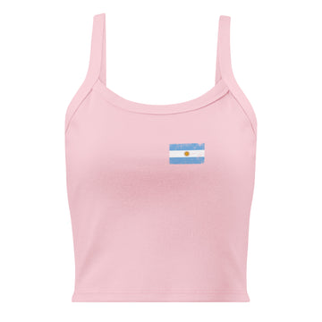 Argentina Flag Rib Tank | Front | Women | Micro-Rib Cotton