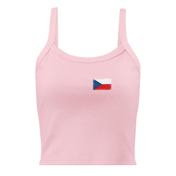 Czechia Flag Rib Tank | Front | Women | Micro-Rib Cotton