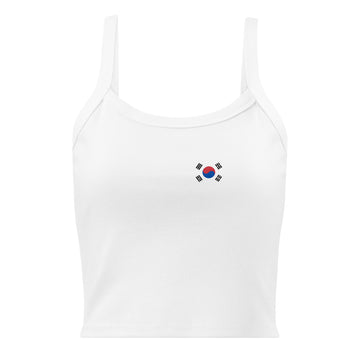 South Korea Flag Rib Tank | Front | Women | Micro-Rib Cotton