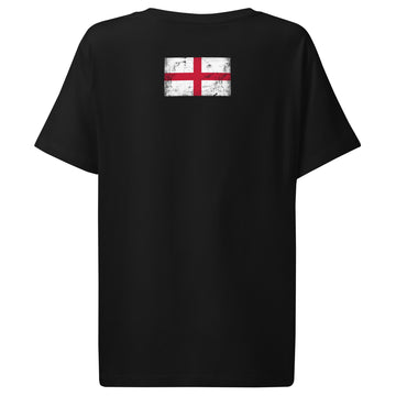 England Flag Tee | Back Print | Women | Organic Cotton