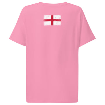 England Flag Tee | Back Print | Women | Organic Cotton