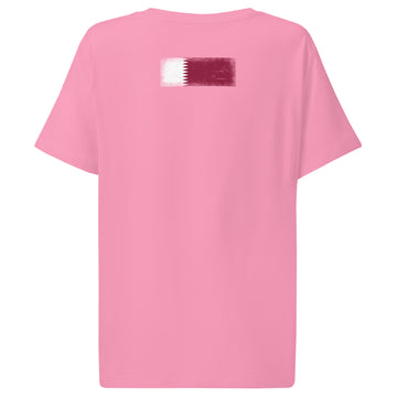 Qatar Flag Tee | Back Print | Women | Organic Cotton