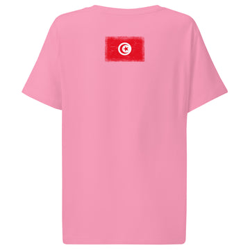 Tunisia Flag Tee | Back Print | Women | Organic Cotton