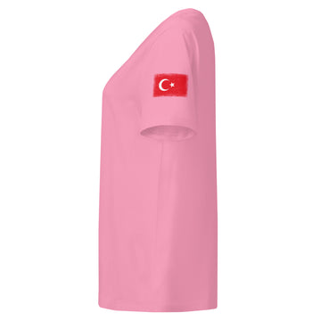 Turkey Flag Tee | Sleeve Badge | Women | Organic Cotton