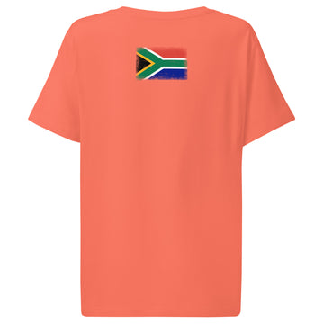 South Africa Flag Tee | Back Print | Women | Organic Cotton