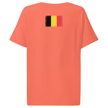 Belgium Flag Tee | Back Print | Women | Organic Cotton