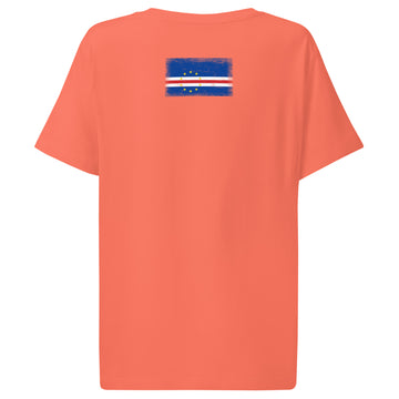 Cape Verde Flag Tee | Back Print | Women | Organic Cotton