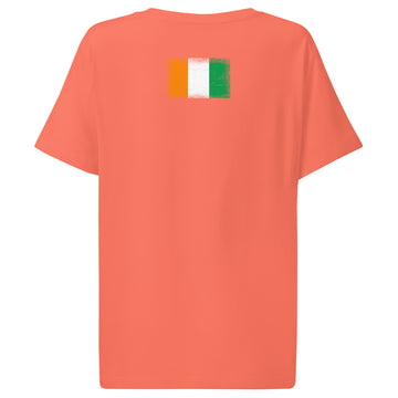Côte d'Ivoire Flag Tee | Back Print | Women | Organic Cotton