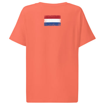 Netherlands Flag Tee | Back Print | Women | Organic Cotton