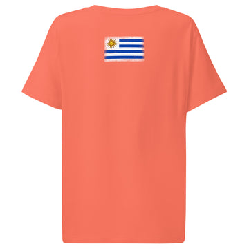 Uruguay Flag Tee | Back Print | Women | Organic Cotton