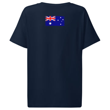Australia Flag Tee | Back Print | Women | Organic Cotton