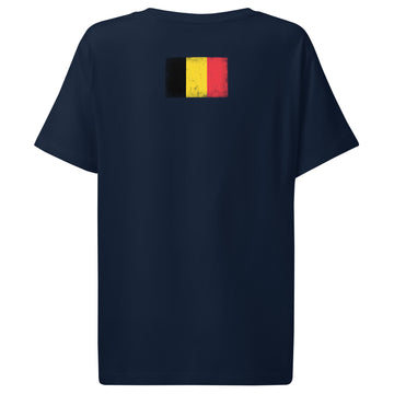 Belgium Flag Tee | Back Print | Women | Organic Cotton