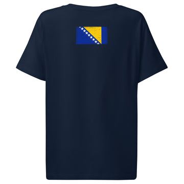 Bosnia and Herzegovina Flag Tee | Back Print | Women | Organic Cotton