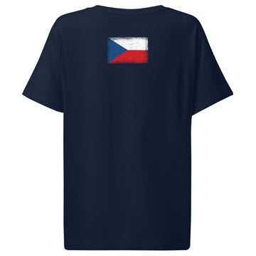 Czechia Flag Tee | Back Print | Women | Organic Cotton