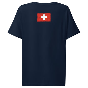 Switzerland Flag Tee | Back Print | Women | Organic Cotton