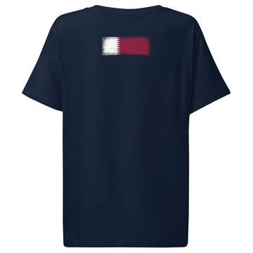 Qatar Flag Tee | Back Print | Women | Organic Cotton