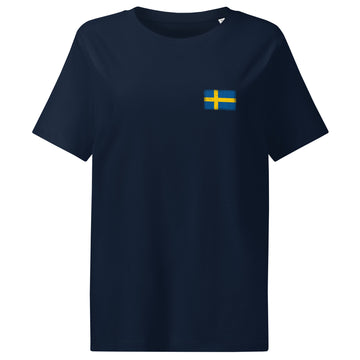 Sweden Flag Tee | Front | Women | Organic Cotton