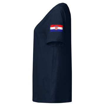 Croatia Flag Tee | Sleeve Badge | Women | Organic Cotton